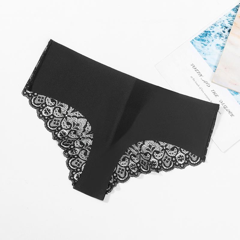 Lace Women's Panties Ice Silk Breathable Underwear Femme Sweet Briefs Sexy Lingerie Soft Comfort Underpants