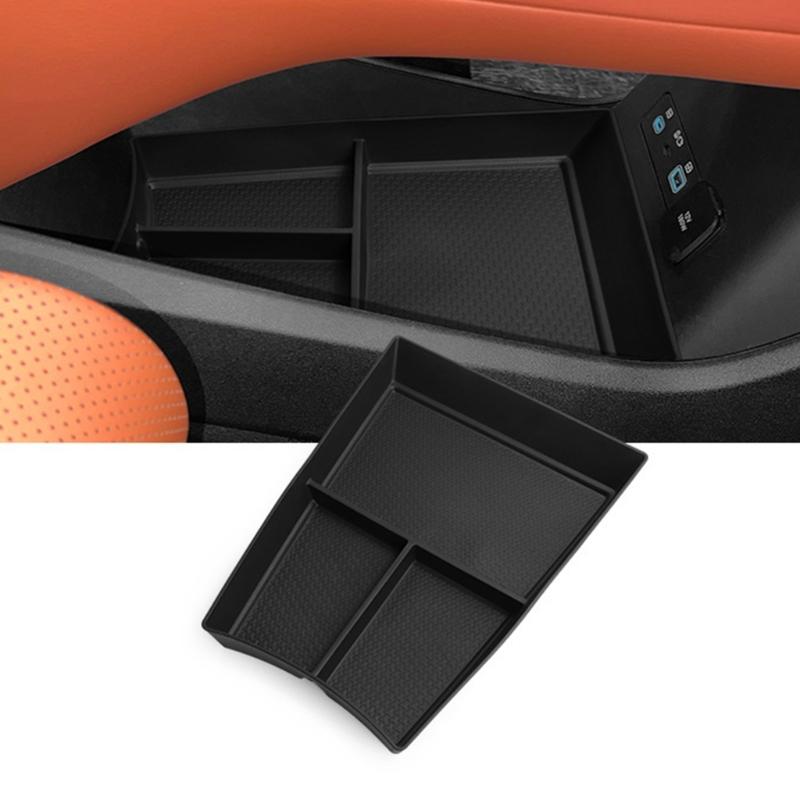 Textured Base Console Storage Tray, Car Interior Insert with Split Storage Space for Phone, Cards, Coins, and Daily Cabin Carry Needs