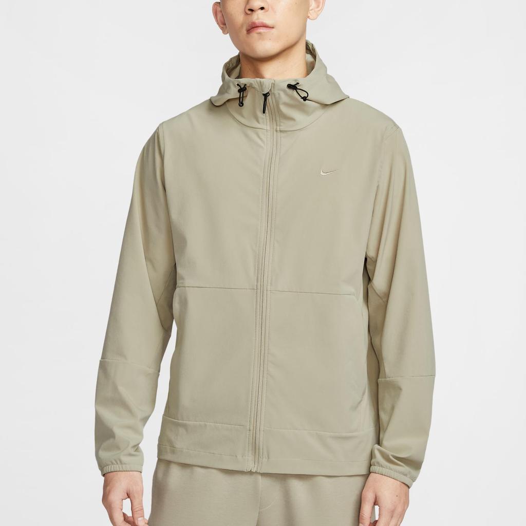 Nike Giacca Uomo Unlimited As M Nk Rpl Jkt Logo con Cappuccio e Zip a Maniche Lunghe Giacca Beige FB7552-251
