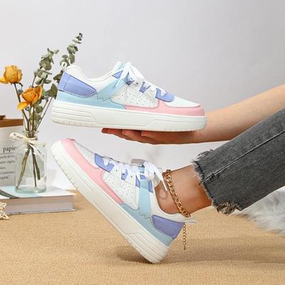 Sneakers in Tela Trendy Coreane per Coppie con Suola Spessa - Scarpe Sportive Stringate Morbide e Comode per Uso Quotidiano all'Aperto in Taglie Grandi.