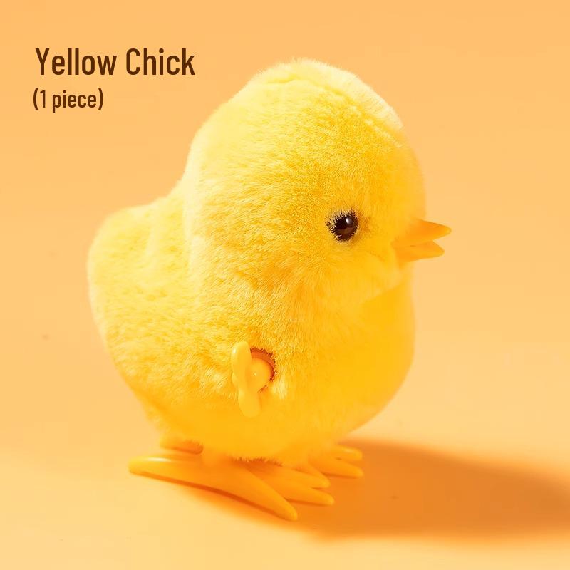 Clockwork Jumping Chick: Educational Plush Toy for Infants & Toddlers
