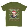 Heated Rivalry  T-Shirt Men All I Want for Christmas Is Ilya Rozanov  Cool 100% Cotton Tees Round Collar Short Sleeve T Shirts