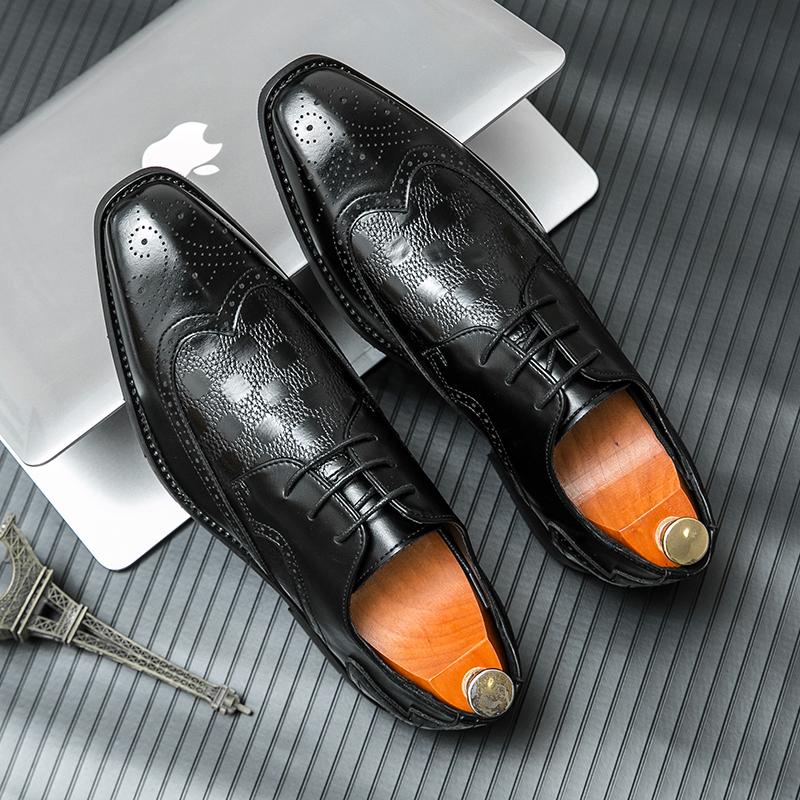 

Модная кожаная обувь Формальный дизайн личности Tenis Men De Hombre Мокасины Tenis Caballero Дизайнерские кроссовки Модное платье 46 чёрный