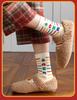2025 Seamless Christmas Socks - Mid-calf Combed Cotton for Women, Men & Children - Autumn/Winter Collection