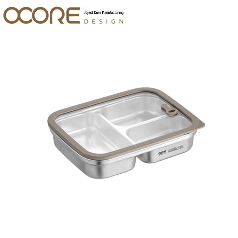 OVIV 304 Stainless Steel 3-Compartment Lunch Box