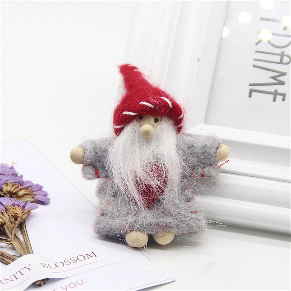 

Elf Santa Claus DIY Handmade Christmas Ornament Christmas Decorations Wool Felt Christmas Doll 08