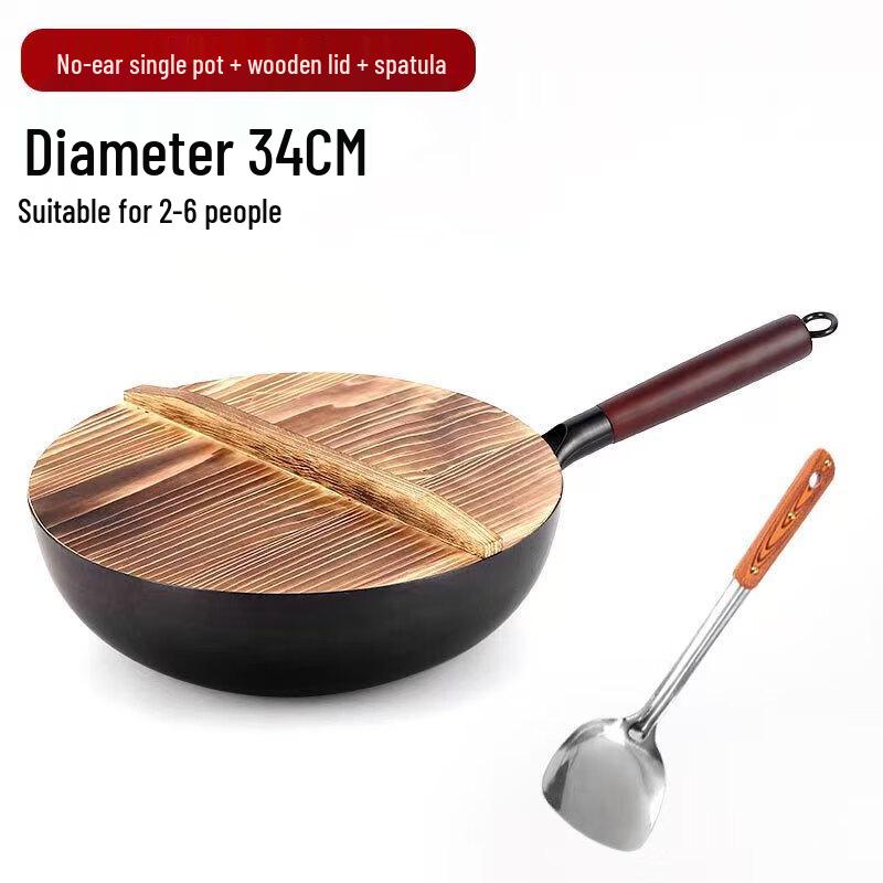 

Traditional Hand-Forged Iron Wok