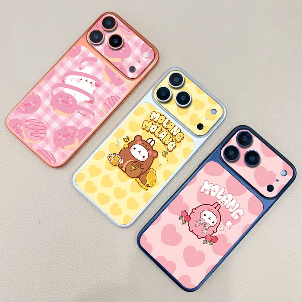 Kawaii Cute Rabbit M-MolangS Anime Protective Back Wrap Skin Decal Sticker For IPhone 17 Pro 17 Pro Max