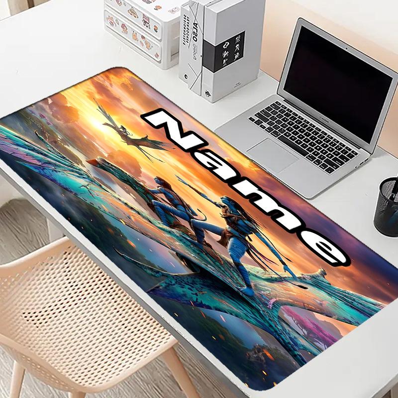 Custom Name Personalized Avatar Pattern Mousepad, Laptop PC Desk Mat, Decorative Desk Mat for Home Keyboard Pad Gift