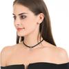 Snygg Svart Stjärna Chokerhalsband För Kvinnor Med Geometrisk Design Och Glittrande Kristaller