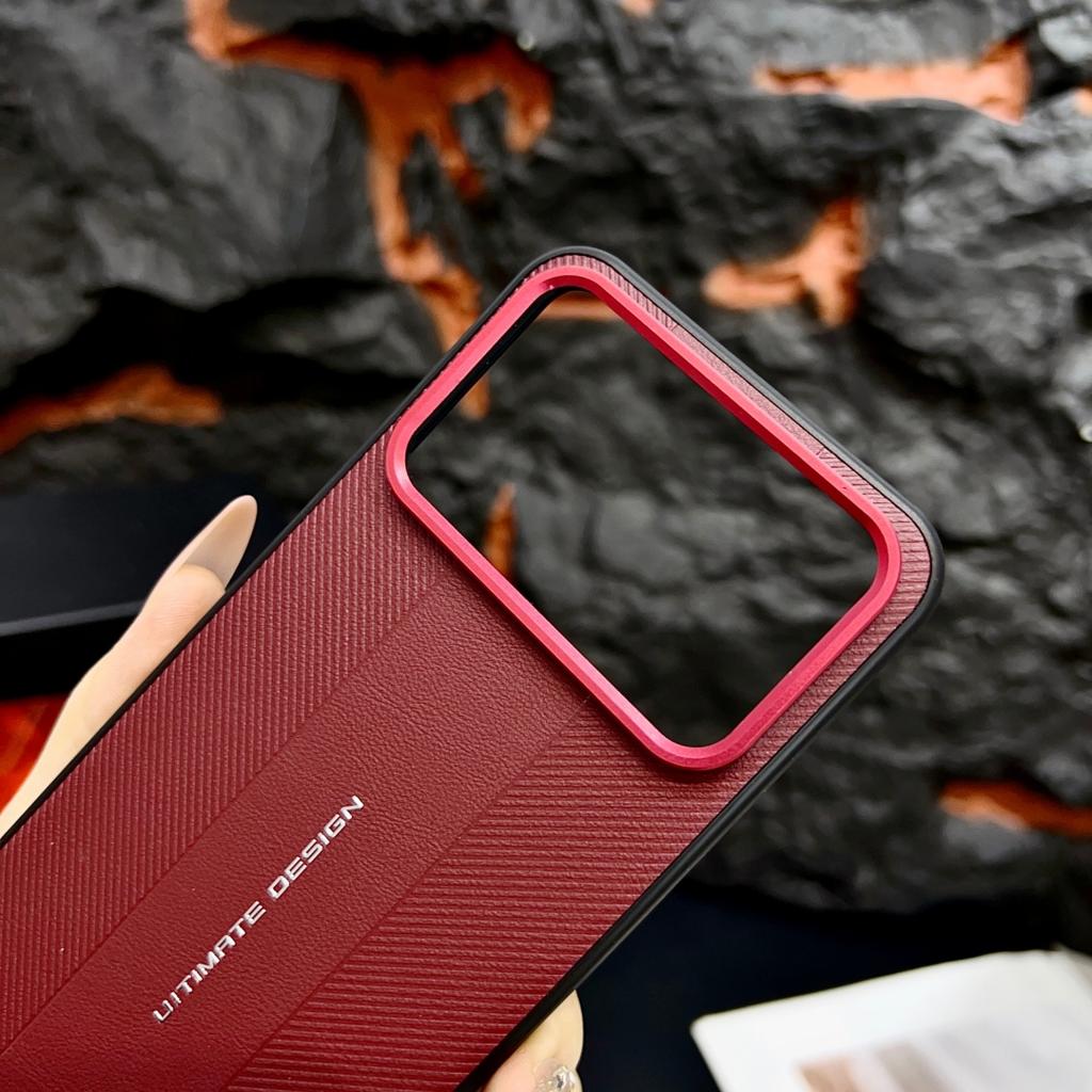 Pro Honor Win a Honor Win RT Pouzdro Červený Rámeček Fotoaparátu s Luxusním Texturovaným Ultimate Designem Kožený Ochranný Kryt