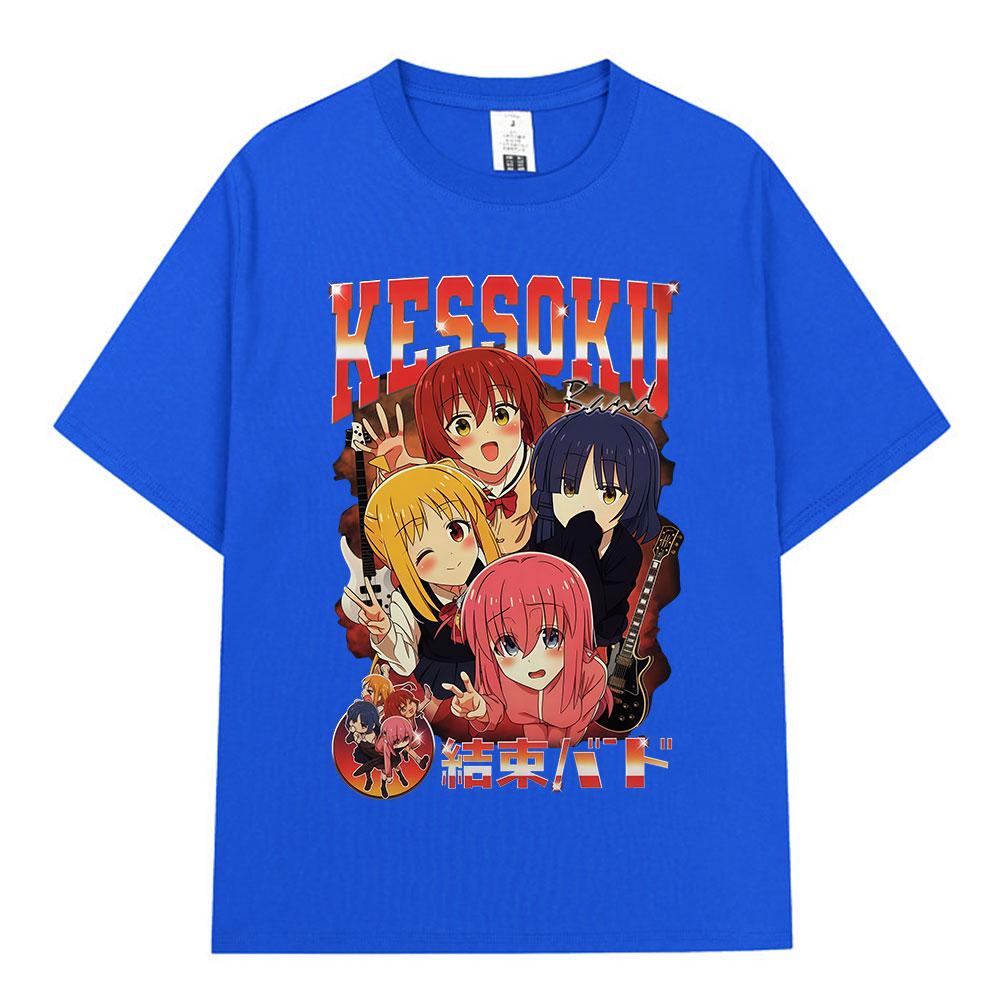 Japonské Anime Bocchi The Rock Gotoh Hitori Kessoku Band Trička Pánské Dámské Oblečení Móda Harajuku Bavlněné Oversized Tričko