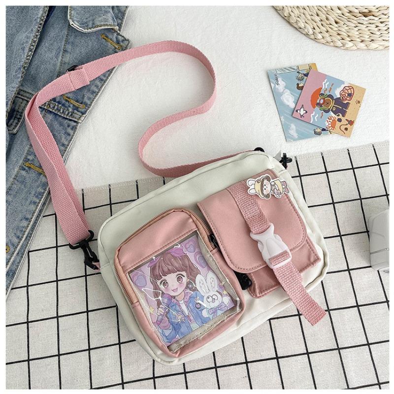 

Canvas bag female messenger summer casual cute small bag fashionable versatile small square bag shoulder bag