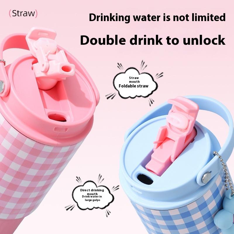 316 Stainless Steel Car Travel Mug Thermos Cup For  And Cold Dual Use Portable Tumbler With Handle Leakproof Design Daily