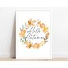 Pumpkin Spice PosterPrint Autumn Home Decor Pumpkin Coffee Latte Poster Seasonal Wall Art Fall Home Decorations Wall Art