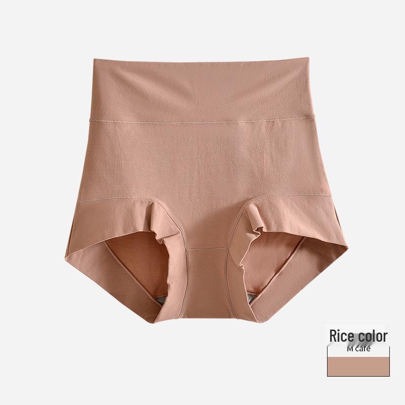 

Combed Cotton High Waist Antibacterial Tummy Control Briefs for Women - Plus Size, Solid Colors XL