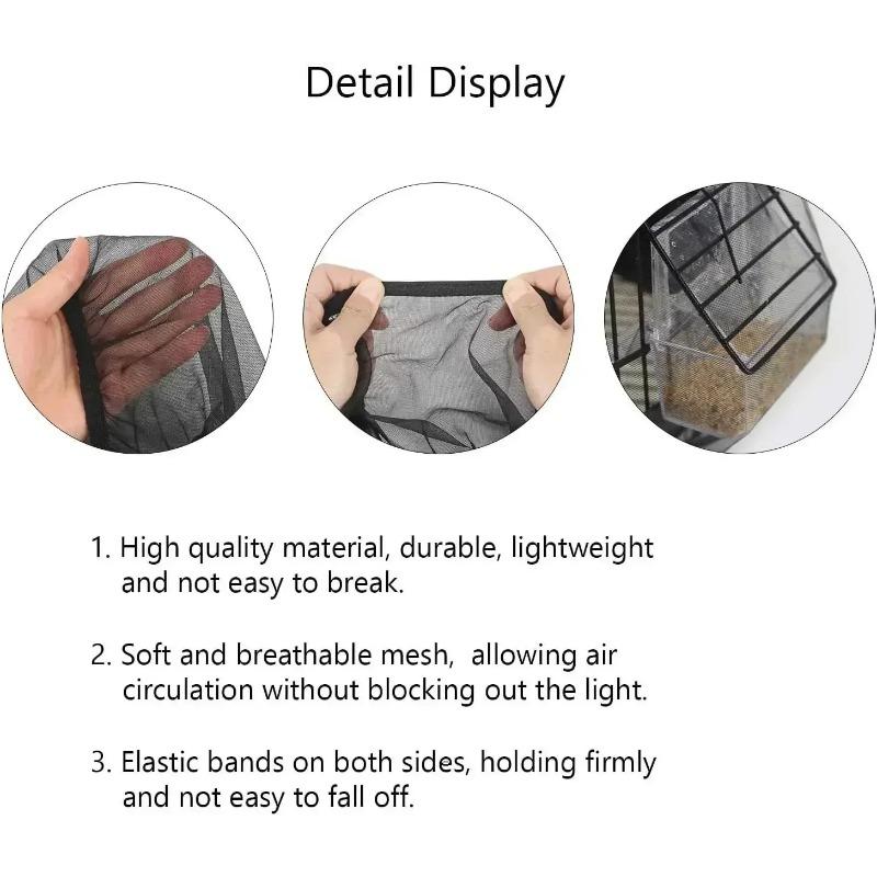 Bird Mesh Cage Cover Shell Skirt Net Easy Cleaning Catcher Guard Bird Cage Stretchy Mesh Parrot Bird Cage Net Jaula Para Pajaros