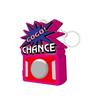 Entertainment Juggler Sound Flash Button Mini Lights Up and Makes Sounds Keychain [P Store] Pink/Red
