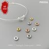 Adjustable S925 Sterling Silver Silicone Flat Beads for DIY Water Drop Bracelets