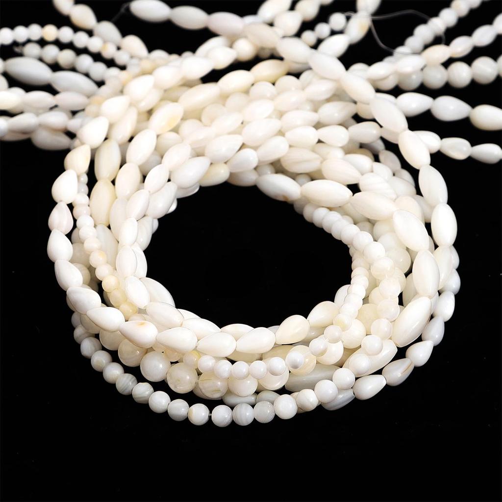 34-115 Stück Natürliche Süßwasser-Schalentiere Perlen Tropfen Ellipse Runde Perlen für DIY Halskette Armband Ohrringe Schmuckherstellung