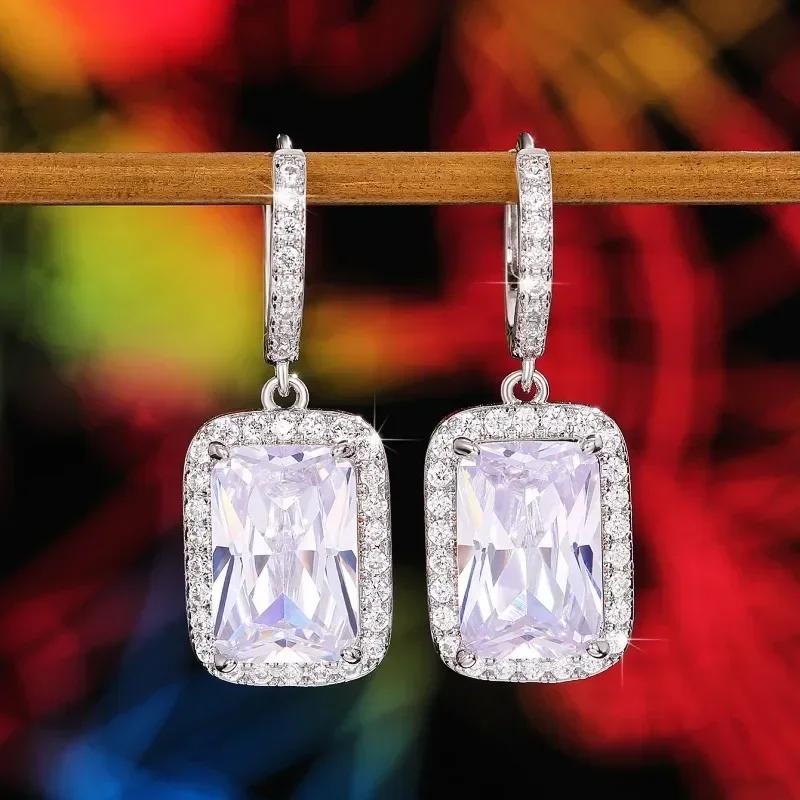 Luxury, High-End, Gorgeous Party, Water Droplet Zircon Earrings, Bride'S Wedding, Eternal And Dazzling Jewelry, Headwear