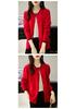 Women's 2024 Spring/Autumn Wool Knit Cardigan - Round Neck Cashmere Sweater Top