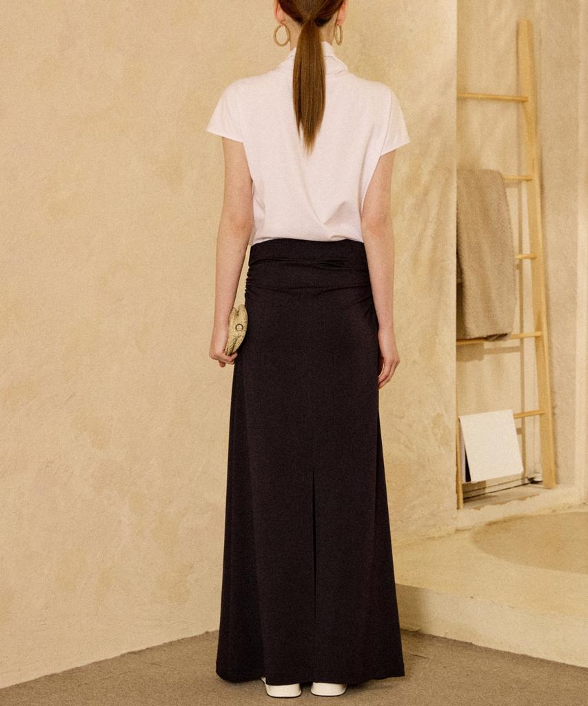 PADO SEOUL Scarf Tie Drape Top White