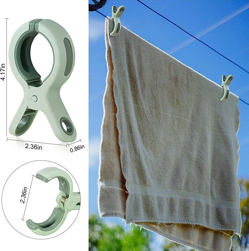 3-6Pcs Beach Towel Pegs Plastic Strong Windproof Clothes Pegs Laundry Tongs Towel Pegs for Hammock Towel Clip YFJ002