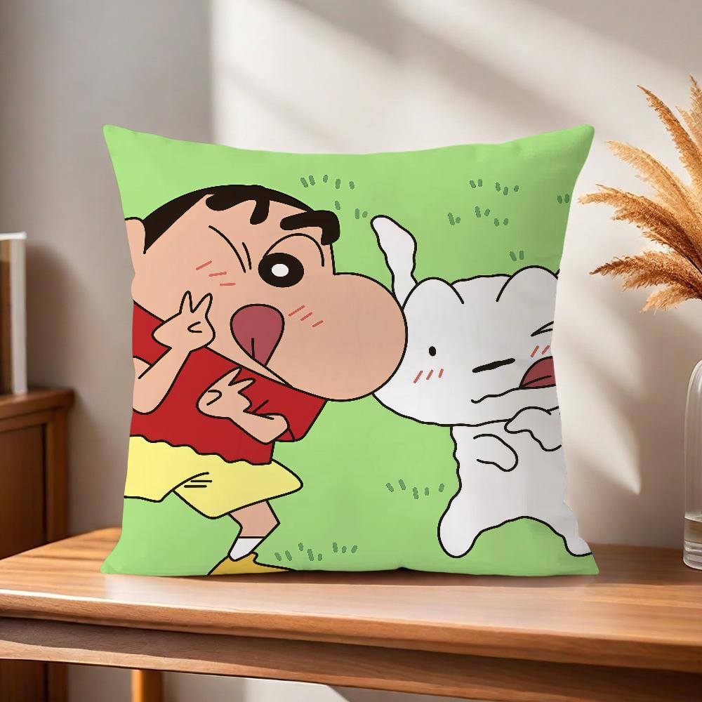 Cushion Cover Soft Pillow Case for Kawaii S-Shin Sofa Chan Living Room Home Funny Cute Decor Protective C-Crayon Cartoon Cover