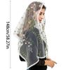 Floral sheer Shawl Embroidered Floral Shawl Headscarf Tudung Hijab Headcovering Scarf Church Shawl Wraps For Women