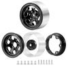 RCMAZO 4-Piece 1.3" Wheel and Tire Set, 1.3-Inch Aluminum Beadlock Wheel Rims with 7027mm Mud Terrain Rubber Tires for 118 124 SCX24 TRX4M RC Cars