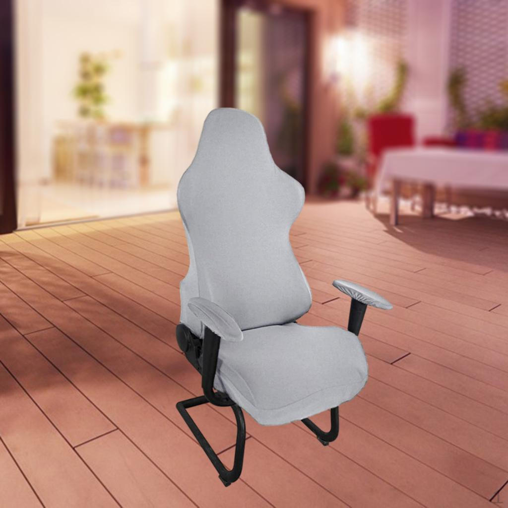 

Игровой чехол универсальный пылезащитный однотонный эргономичный мягкий подлокотник для вращающегося компьютера light gray