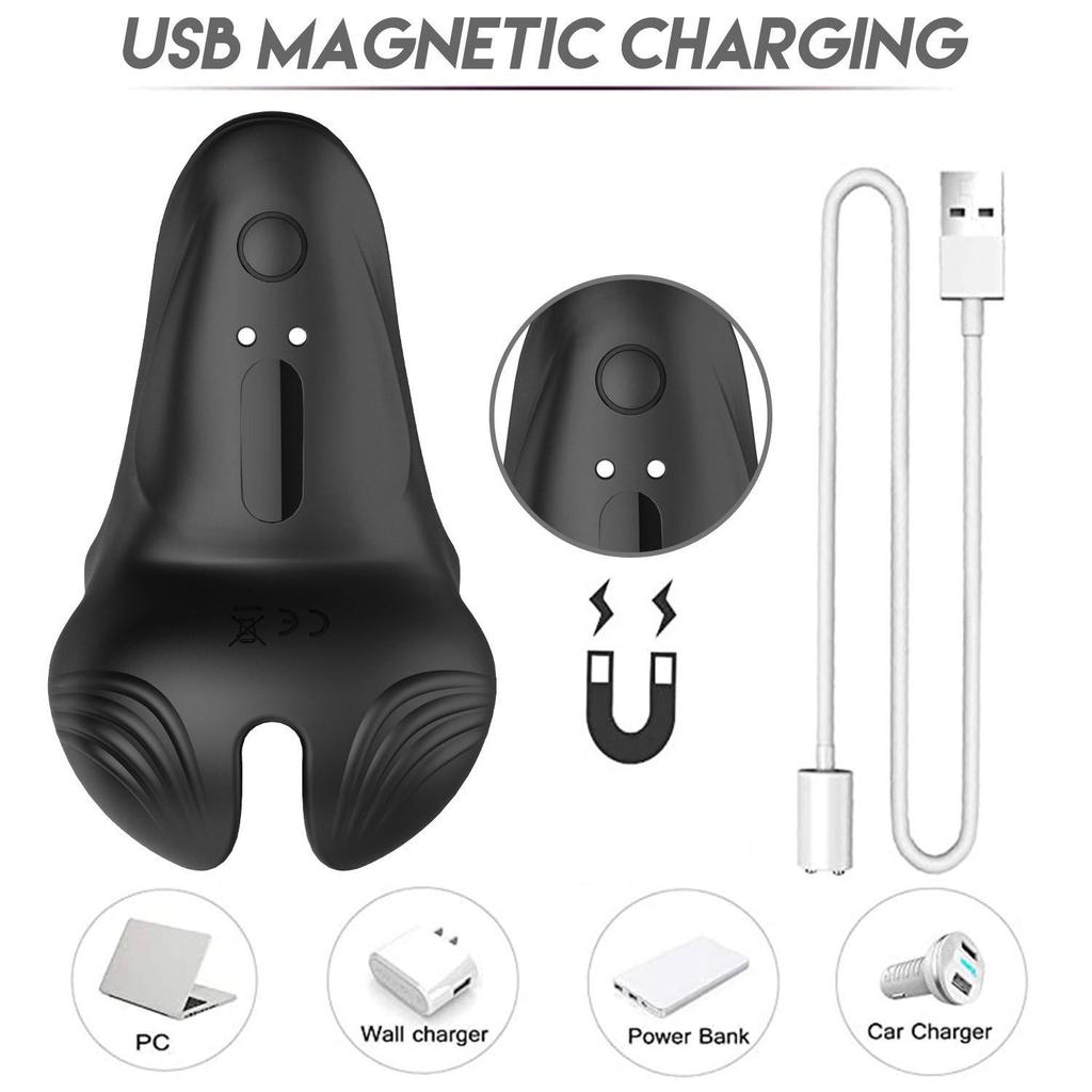Perona Vibrating Electric Male Masturbation Lock Ring with Charging Egg