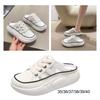 Women Sandals Flat Shoes White Anti Slip House Slippers Comfortable Half Beach for