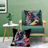 Retro Style Trendy Artistic Dog Pattern Pillow Case Comfort Sofa Bed Silky Elegant Invisible Zipper Decorative Cushion Cover