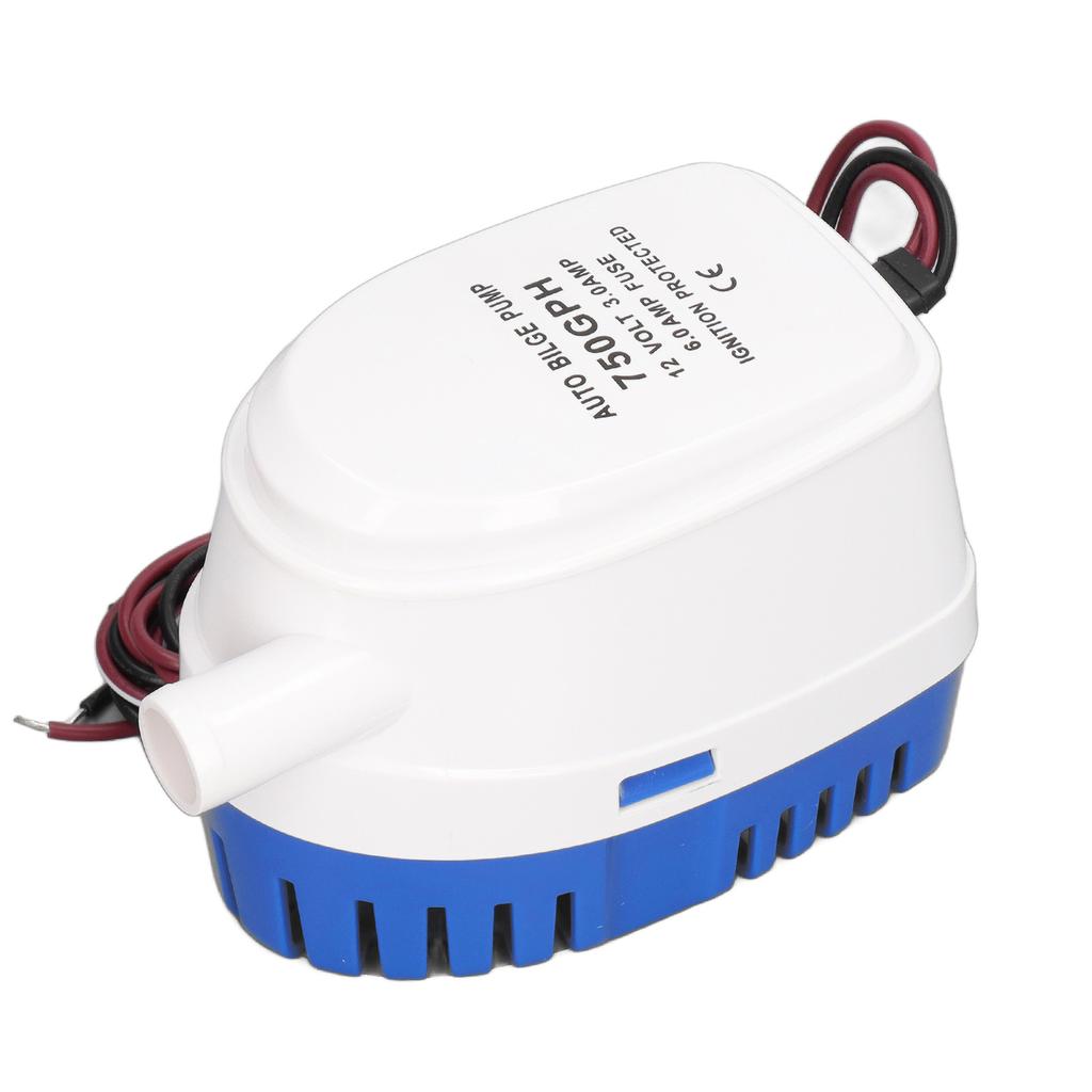 Automatic Bilge Pump DC 12V Plastic Removable Filter Easy Cleaning Boat Bilge Water Pump for Marine Yacht 750GPH