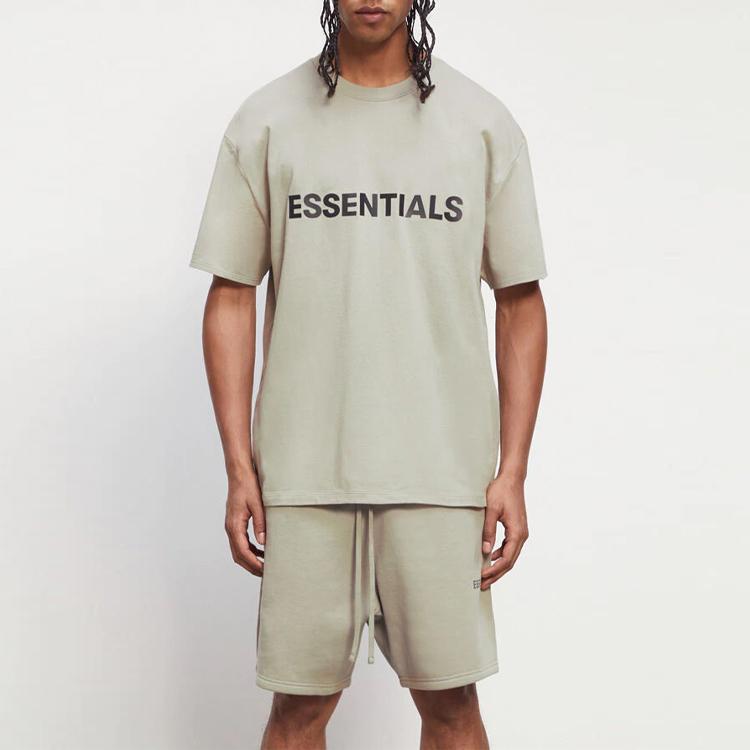 Fear Of God Essentials Fall/Winter 2020 T-Shirt With Logo Men Tops Moss FOG-FW20-291