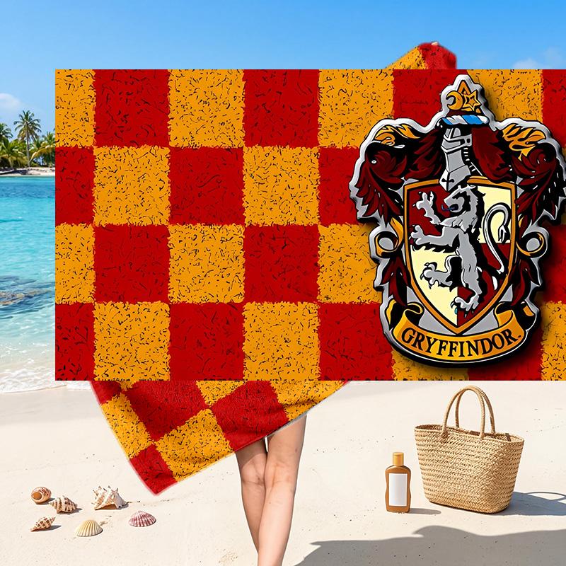 Harry Potter Printed Swim Towel, Portable Water Absorbent Towel for Beach Camping Daily Bathroom Use