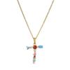 Catena Personalizzata per Clavicola Hip-hop: Collana con Ciondolo Alfabeto in Rame e Zircone