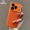 Large Window Lychee Textured Leather Case For For Iphone 17 16 15 14 Pro Max Camera Protection Shockproof Matte Hard Plastic Cover