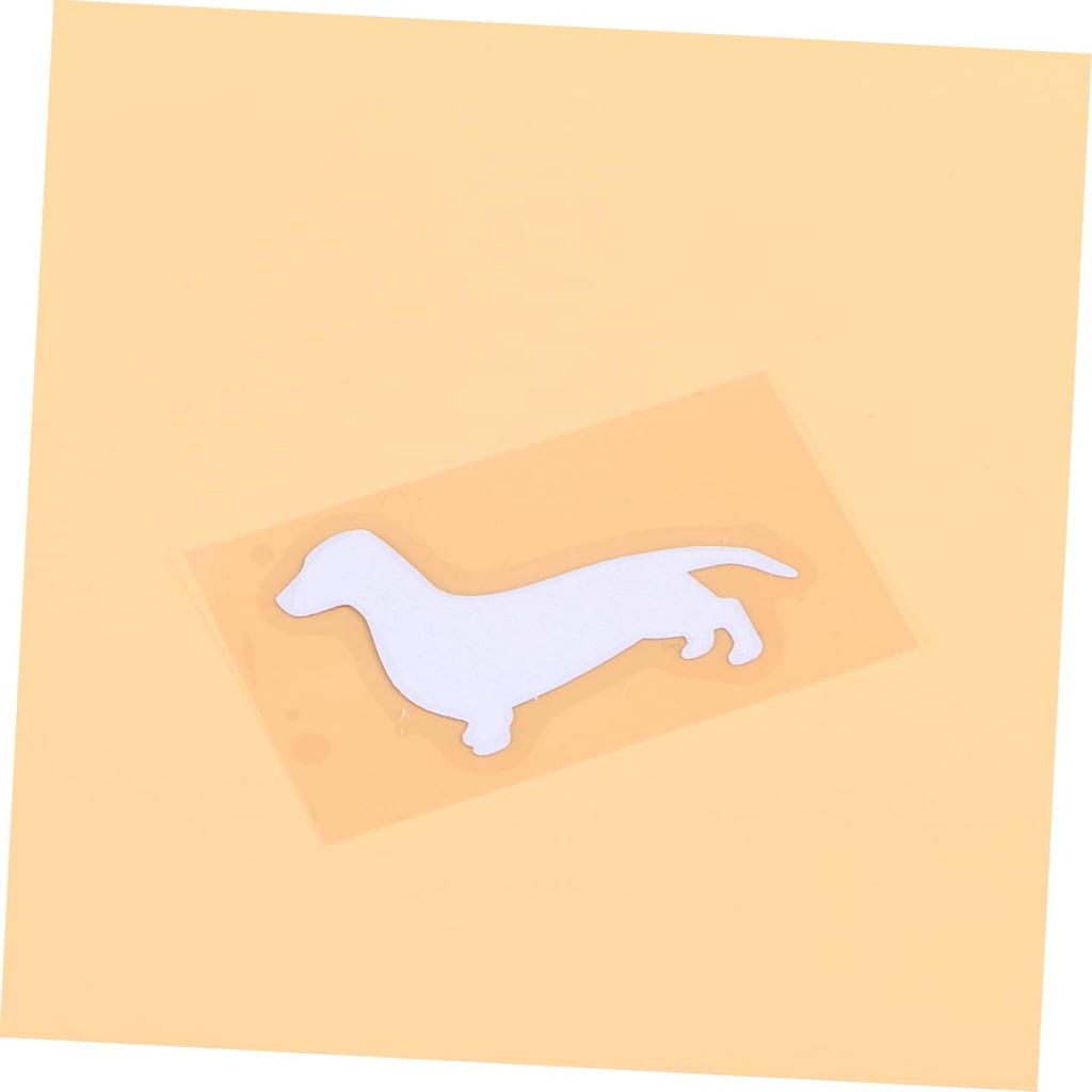 FELTECHELECTR SEAL REFLECTIVE CAR STICKER STICKER C075 Dachshund White