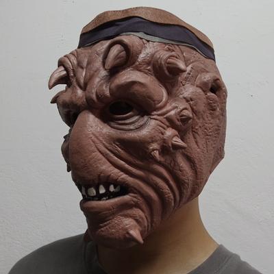 Mimozemská pirátská maska s čelenkou Filmový cosplay Realistická pokrývka hlavy postavy Zuřivá texturovaná Halloweenská maska Rekvizita na kostýmovou párty