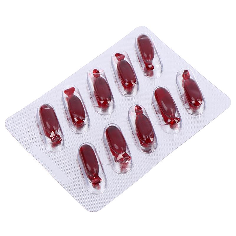 6Pcs/10Pcs Realistic Fake Blood Pills Vampire Capsules Horror Scary Funny Trick Toys Halloween April Fools Day Party Props