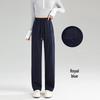 New Winter High-Waist Fleece-Lined Embroidered Pants - Women's Loose-Fit Warm Sweatpants