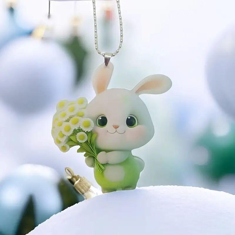 Adorable Cartoon Acrylic Christmas Tree Pendant For Car Decoration Interior