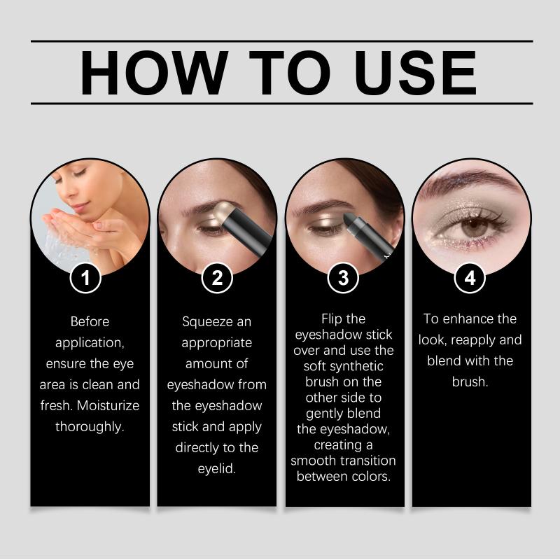 

Champagne-Colored Eyeshadow Stick With a Light And Smooth Texture And Built-In Brush Providing Rich Dimensional Color one size