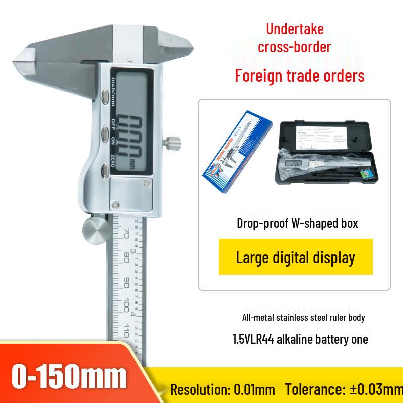 Цифровой штангенциркуль из нержавеющей стали – Высокоточный измерительный инструмент