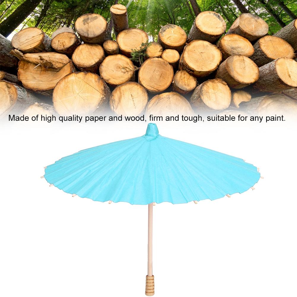 White Blank Paper Umbrella Colorful Oil Paper Umbrella for Kids DIY Painting Craft