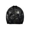 MLB FW22 Logo Label Loose Baseball Jacket Men Jackets Black 3AJPM0324-50BKS