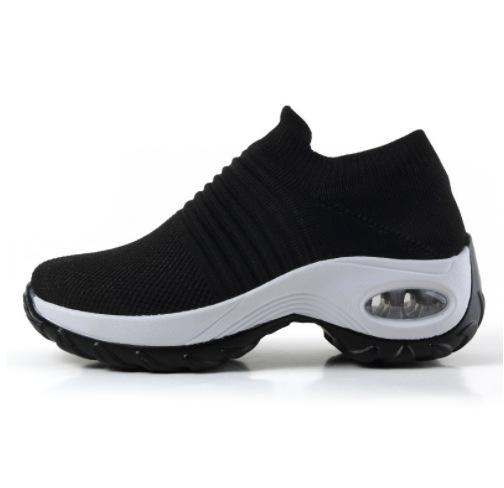 TEMU large size women's shoes air cushion fly-woven sneakers overalls fashion rocking shoes casual shoes socks shoes